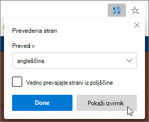 Kliknite »Pokaži izvirnik«