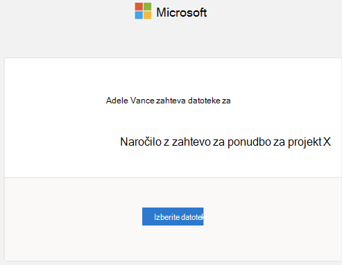Poziv prejemnikov zahtev za datoteko