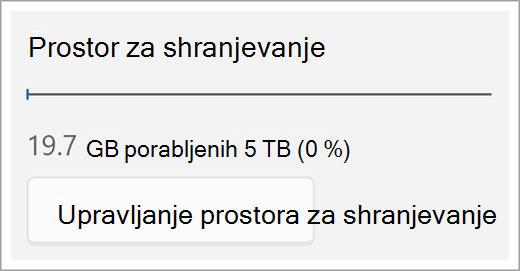 Upravljanje shrambe v storitvi OneDrive za službo ali šolo – posnetek zaslona treh različic two.png