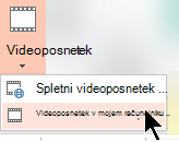 Izberite videoposnetek > v računalniku