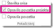 Prikaz naloge s povzetkom projekta