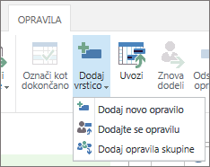 Dodaj vrstico