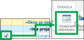 Označi kot dokončano