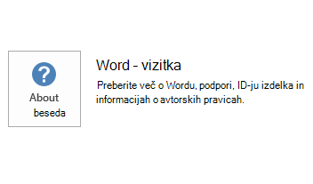 Posnetek zaslona za Word MSI