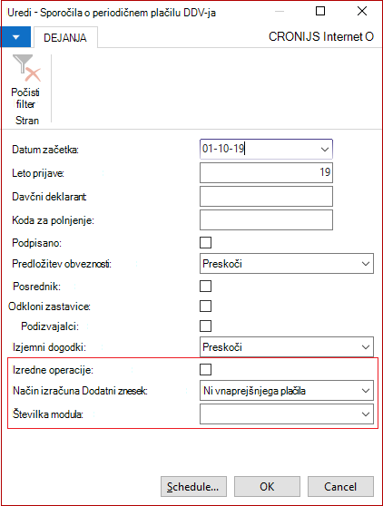 Poročilo o periodičnih plačilih DDV-ja