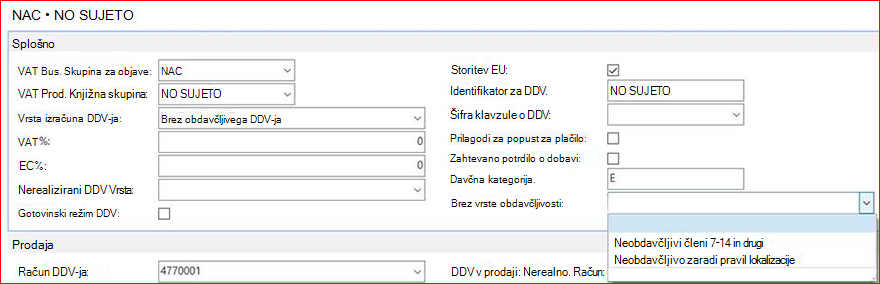 Informacije SII v obračunskih skupinah DDV