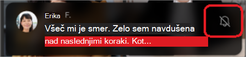 Slika, ki prikazuje zaslon prenosne naprave s predogledom dremeža klepeta na dnu.