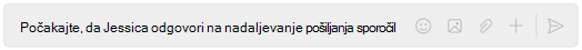 Okno klepeta počakaj na odgovor