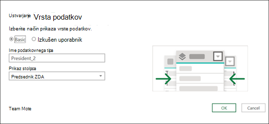 Ustvarjanje podatkovnega tipa
