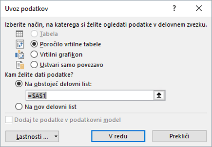 Uvoz podatkov
