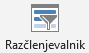 Posnetek zaslona gumba »Vstavi razčlenjevalnik«.