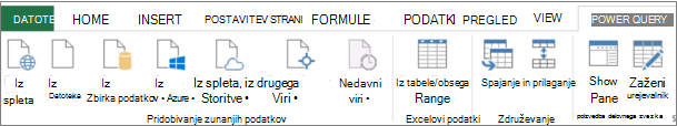 Trak Power Query v programu Excel 2013