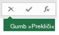 Slika gumba »Prekliči« v vnosni vrstici
