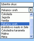 Primer kombiniranega polja v kontrolniku obrazca