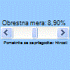 Primer kontrolnika obrazca za drsni trak orodne vrstice