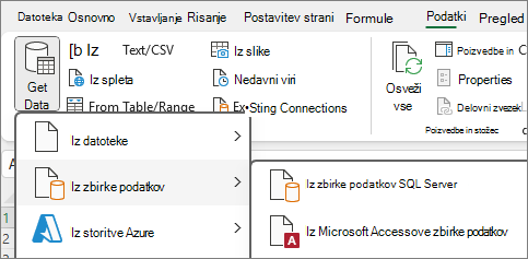 Uvoz podatkov iz Accessa