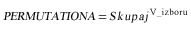 Enačba PERMUTATIONA