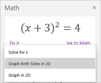 Možnosti grafa v podoknu »Matematika«