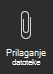 Posnetek zaslona prikazuje možnost »Priloži datoteko«.