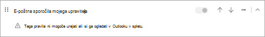 Tega pravila ni mogoče urejati ali si ga ogledati v Outlook v spletu