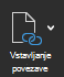 Posnetek zaslona prikazuje možnost »Vstavi povezavo«.
