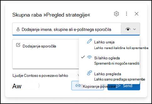 novo okno z dovoljenji za Outlookove priloge