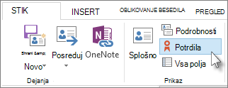Pokaže potrdila za določeno osebo