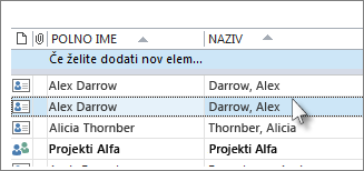 Pritisnite in držite tipko CTRL, nato pa kliknite vsak stik, ki ga želite izbrisati