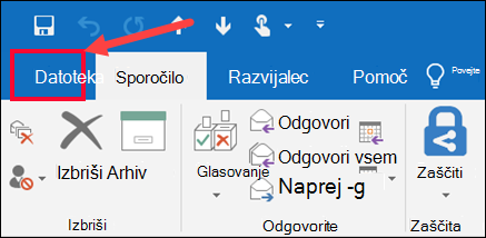 Izberite meni »Datoteka« in nato »Shrani kot«.
