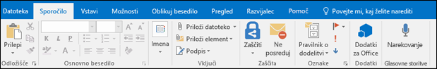 V meniju Sporočilo izberite Podpis.