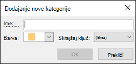 Dodaj novo kategorijo