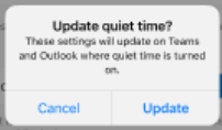 Slika za potrditev sprememb časa zaključka