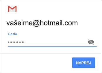 Vnesite geslo