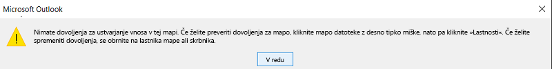 Napaka pri ustvarjanju stikov