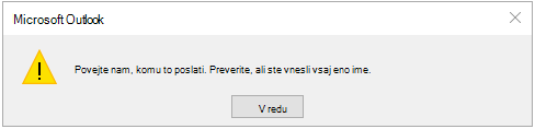 Napaka opravila Vedeti moramo, komu lahko to pošljemo