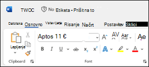 V naslovni vrstici manjka stanje shranjevanja Word