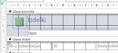 poročilo v pogledu načrta s prelomom strani