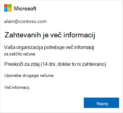 Poziv za več informacij