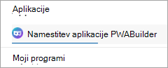 Namestite kot aplikacijo