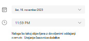 Urejanje dodelitve
