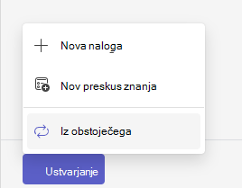 iz obstoječega