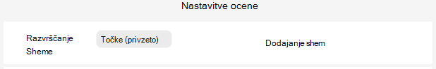 nastavitve ocen
