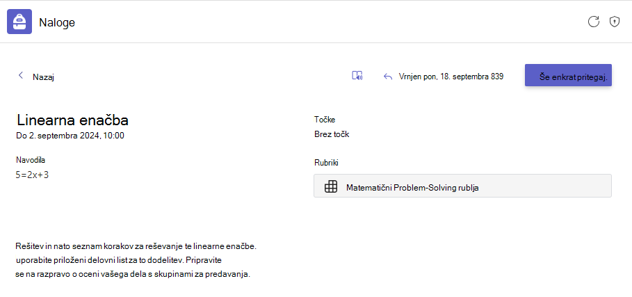 domača naloga
