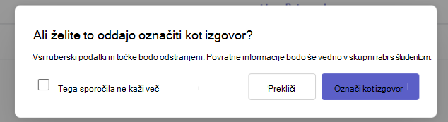 Označi kot opravičeno