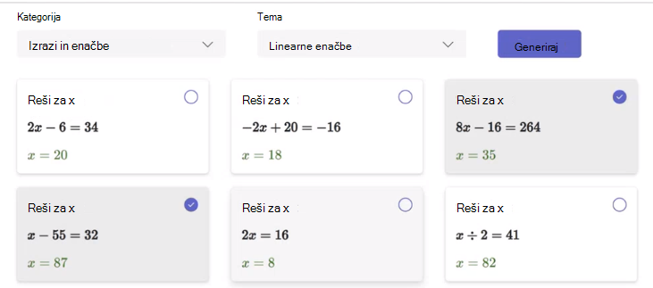 Napredek pri matematiki