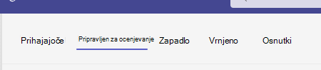 pripravljen za ocenjevanje.