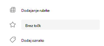 Posnetek zaslona oznake.