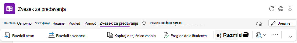 Posnetek zaslona posnetka na traku.