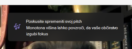 Posnetek zaslona višine tona.