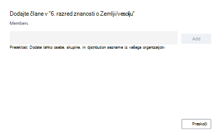 Dodajanje članov